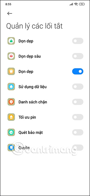 Danh công cụ bảo mật trên Xiaomi