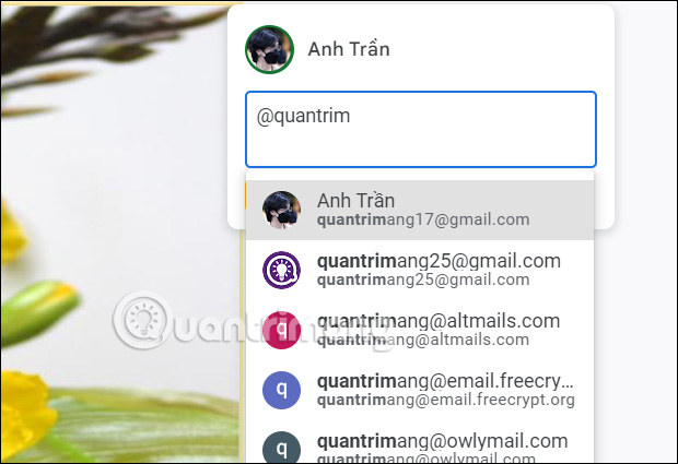 Nhập nội dung nhận xét Google Slides