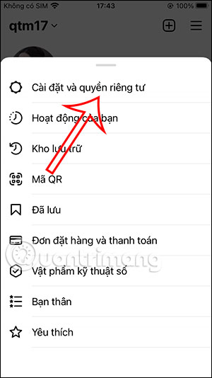 Cài đặt và riêng tư Instagram