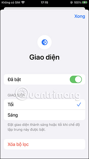 Chỉnh nền tối chế độ Focus iPhone