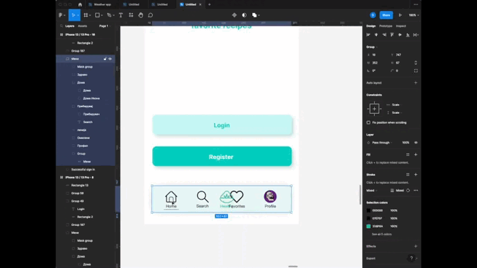Căn chỉnh nhanh các biểu tượng trên thanh điều hướng