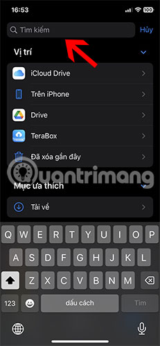 Tìm kiếm file iPhone