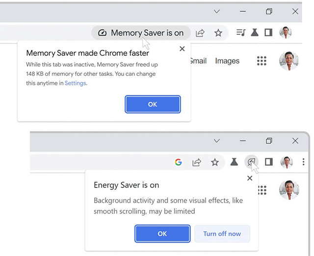 Google Chrome bắt đầu triển khai các tính năng giúp tiết kiệm RAM và pin cho laptop