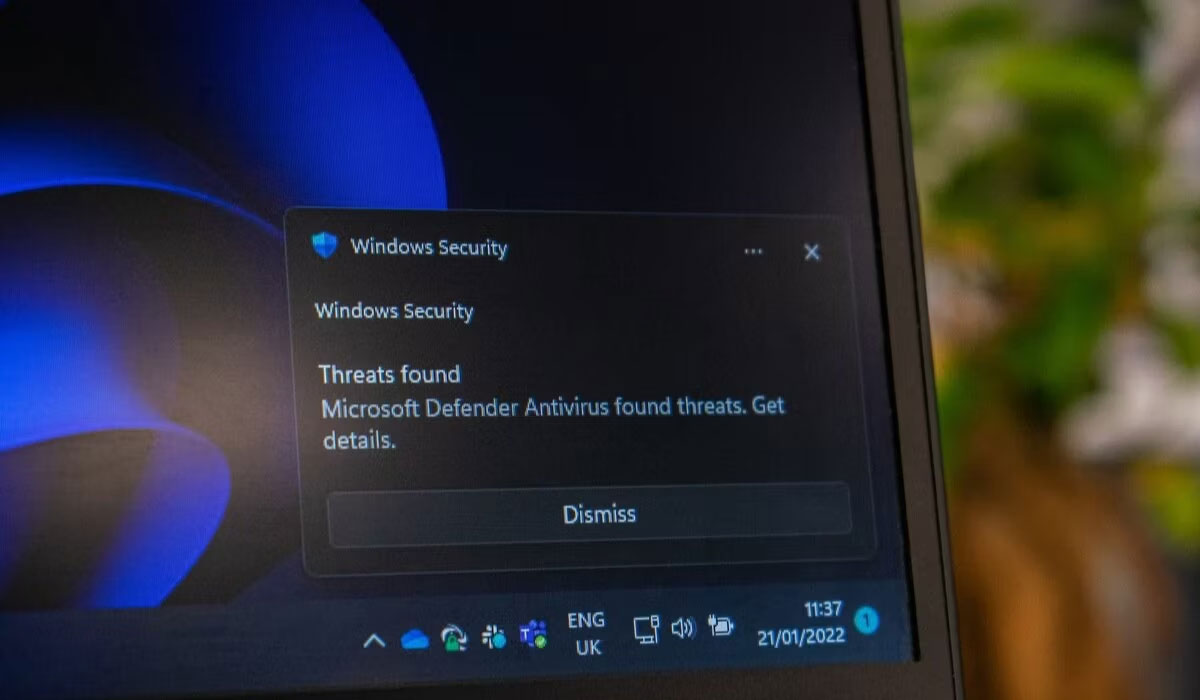 Windows Security hiển thị mối đe dọa