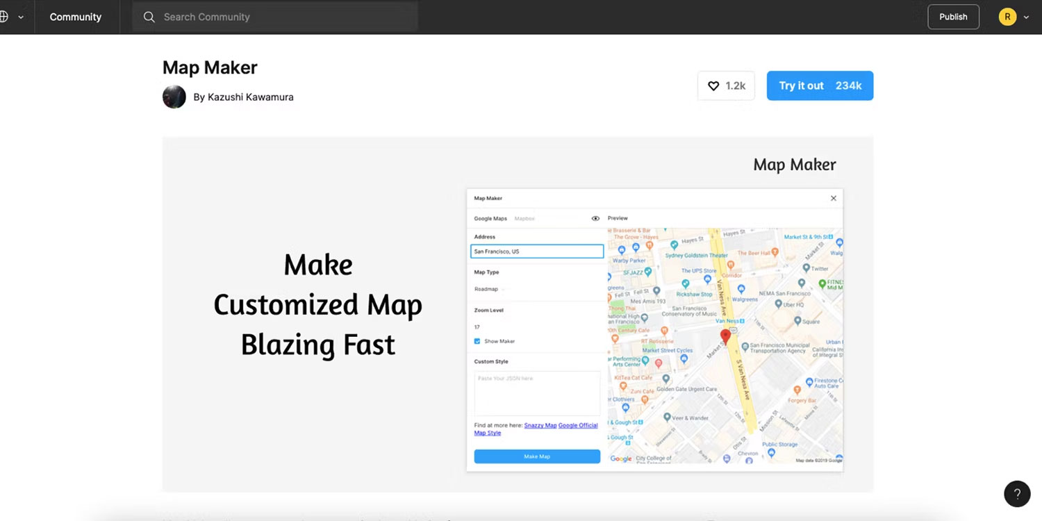Plugin Figma Map Maker.