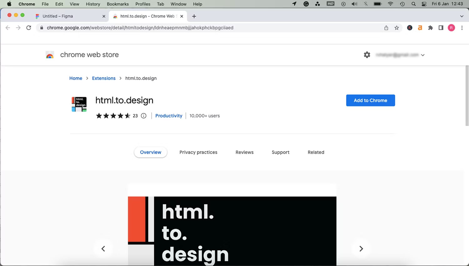 Plugin Figma Html.to.design