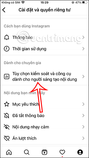 Tùy chọn nội dung sáng tạo trên Instagram