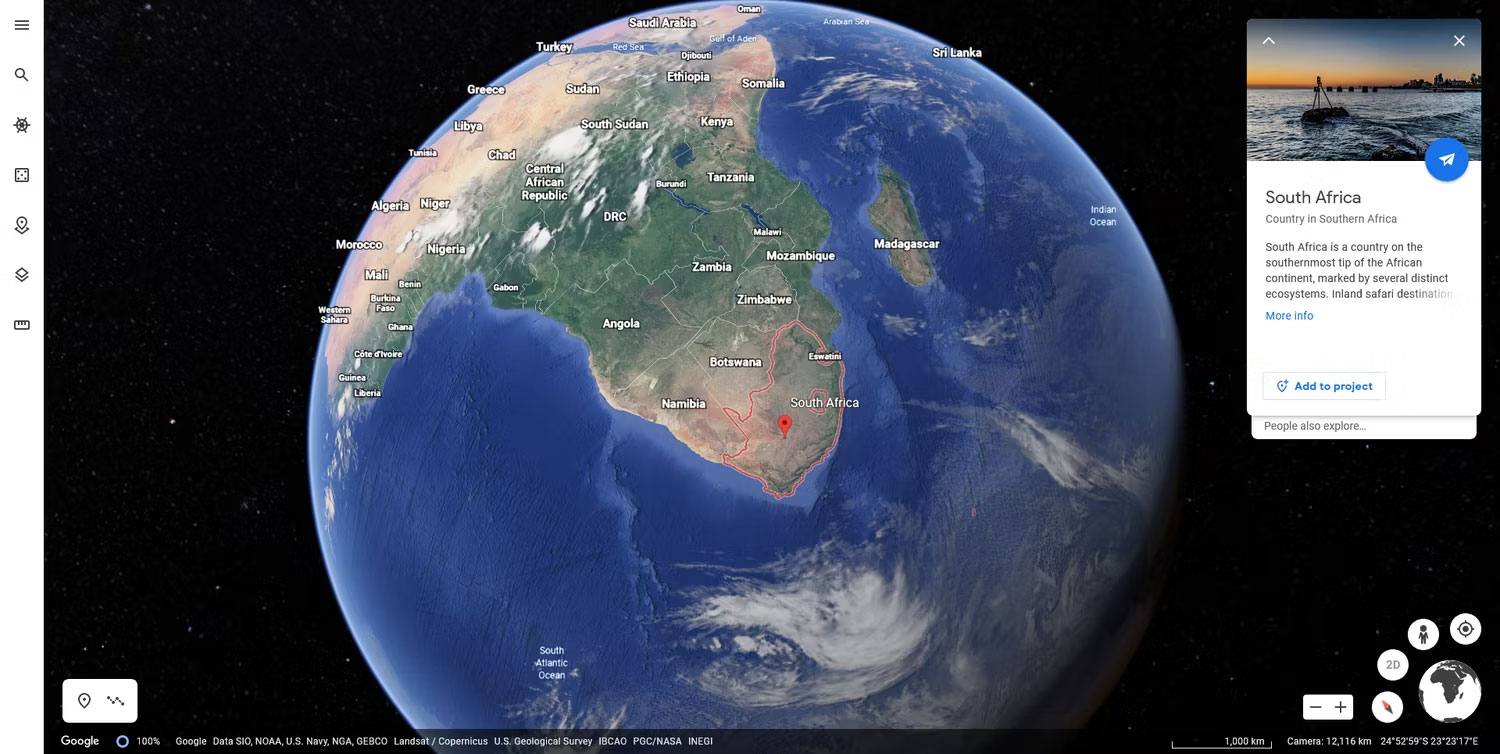 Google Earth trong trình duyệt