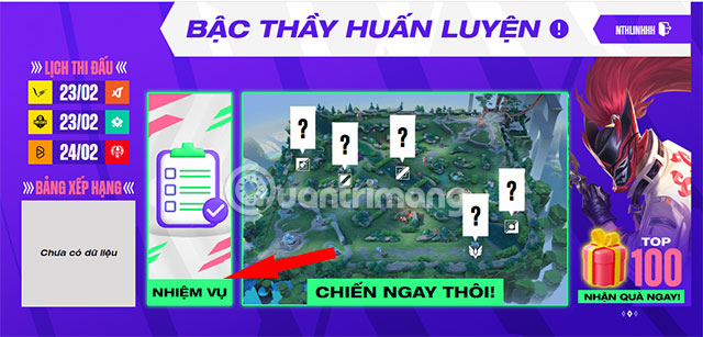 Hướng dẫn tham gia sự kiện Bậc Thầy Huấn Luyện