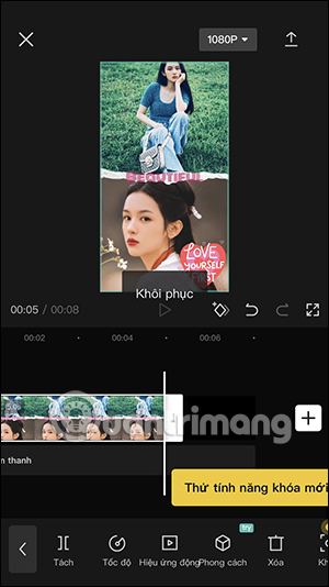 Quay về vieo gốc trên Capcut 