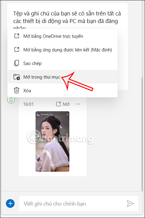 Mở tập tin được chia sẻ