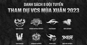 Line up các đội tuyển tham dự VCS Mùa Xuân 2023