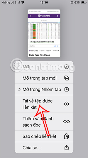 Tải tệp được liên kết