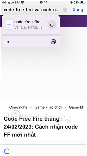 Tùy chọn trang web HTML