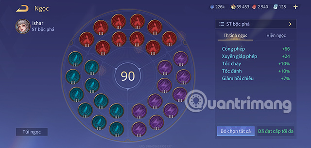 Bảng ngọc cho Ishar mùa S1 2023