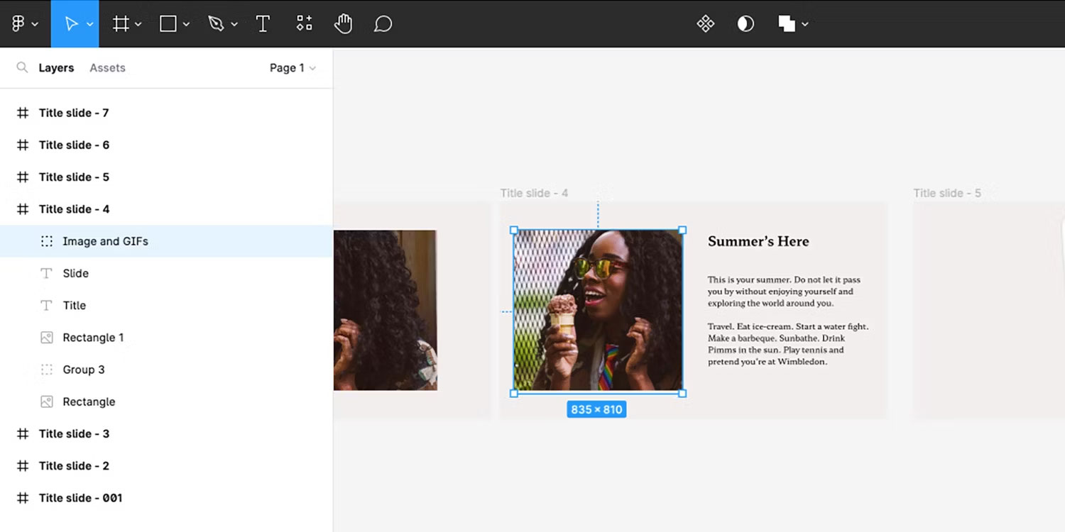 Bảng layer Figma