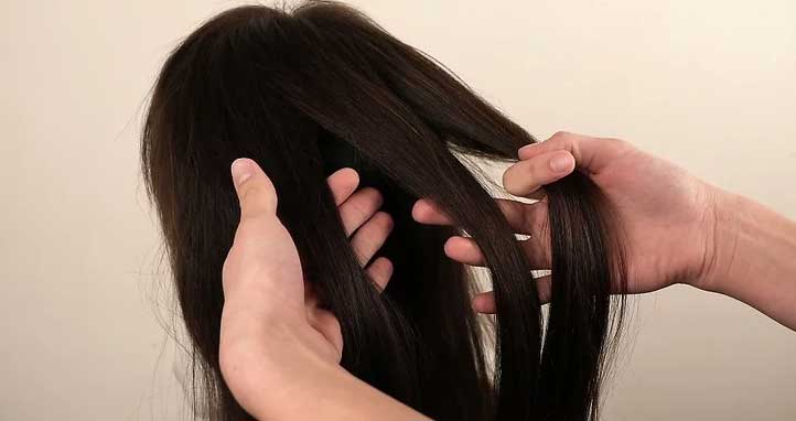 Chia tóc thành 3 phần bằng nhau