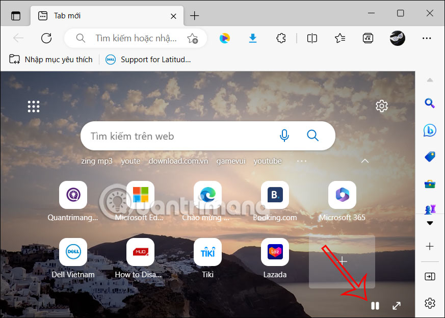 Video làm nền trên Microsoft Edge