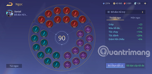 Bảng ngọc cho Xeniel mùa S1 2023