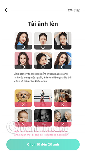 Tải ảnh cá nhân lên B612