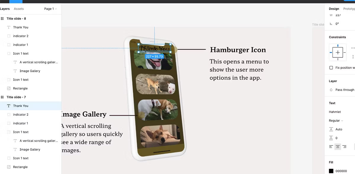 Slide Figma với mockup trên đó