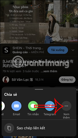 Mở rộng tùy chọn chia sẻ video YouTube