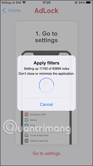 Kích hoạt bộ lọc chặn quảng cáo trên AdLock