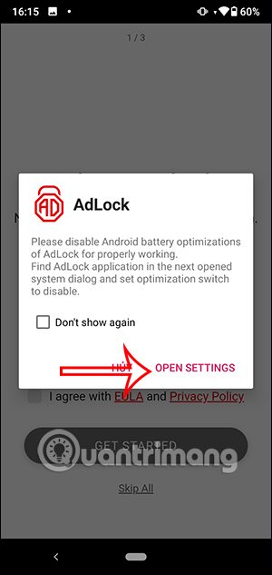 Cài đặt ứng dụng AdLock