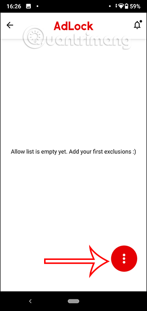 Tạo list trang web không dùng AdLock