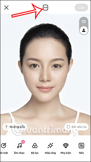 Tỷ lệ khung hình trên B612