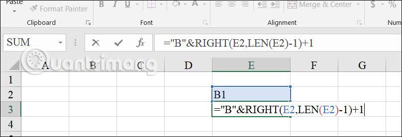 Hàm kết hợp đánh số thứ tự kèm chữ Excel