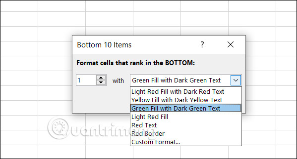 Tìm 1 giá trị nhỏ nhất trong Excel