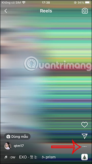 Tùy chọn video Reels Instagram