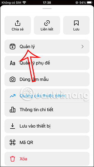 Quản lý video Reels Instagram