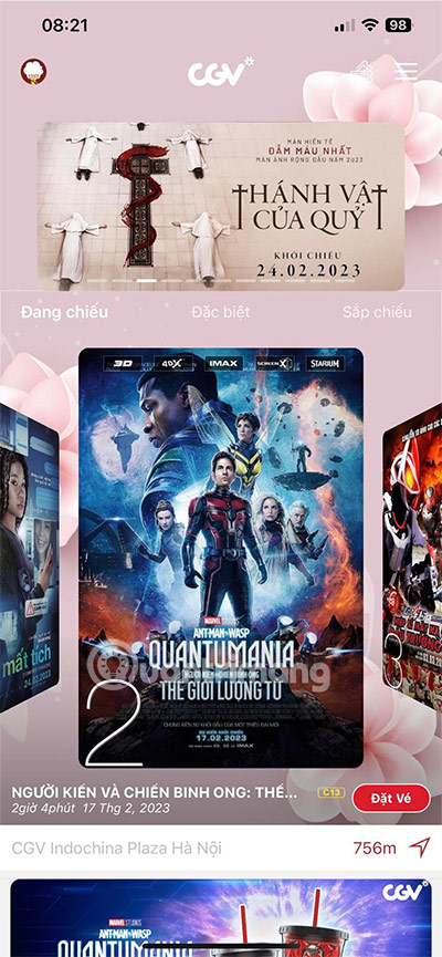 đặt vé cgv