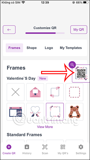Mã QR xem trước