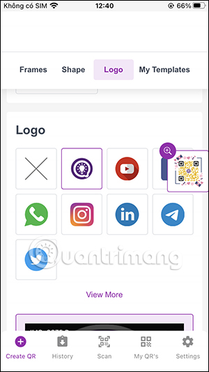 Hình ảnh logo cho mã QR