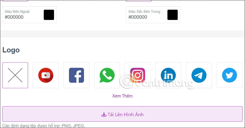 Thay đổi giao diện QR trên Me QR Generator