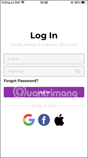 Đăng nhập Me QR Generator