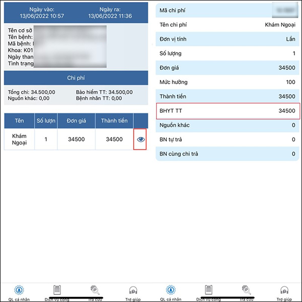 Thông tin thẻ BHYT