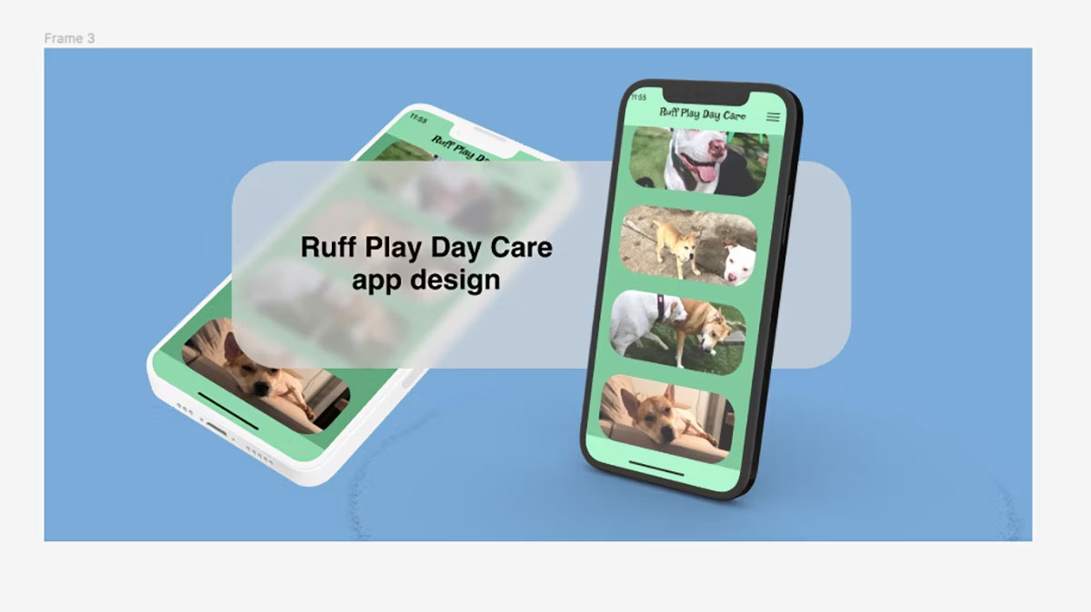 Thiết kế Figma với bảng hiệu ứng kính mờ trên mô hình điện thoại