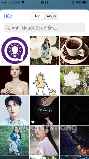 Chọn hình nền widget
