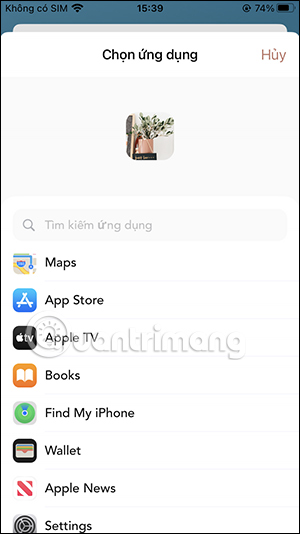 Chọn ứng dụng đổi icon