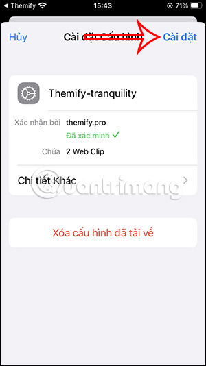 Cài hồ sơ icon