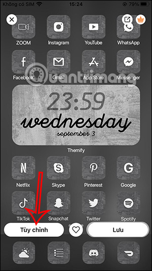 Chỉnh lại theme có sẵn