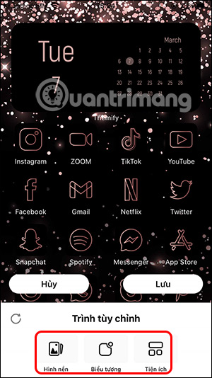 Các nội dung thay đổi