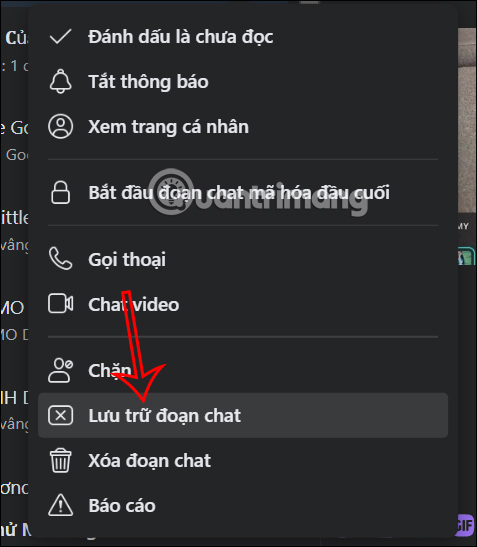 Lưu trữ tin nhắn Messenger trên máy tính