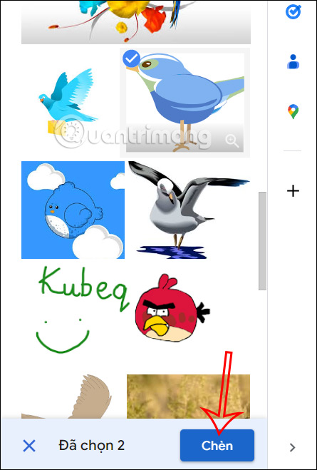 Chèn ảnh gif trên web vào docs