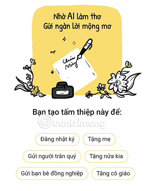 Tạo thiệp mừng ngày 8/3 với Zalo AI