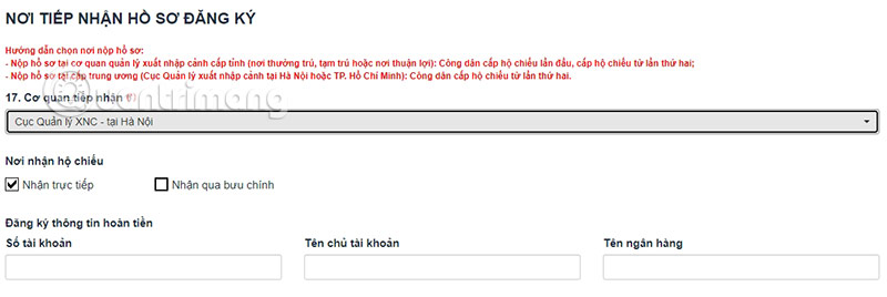 Làm hộ chiếu online 2022